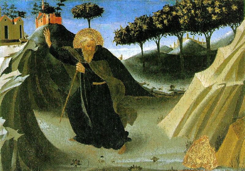 ANGELICO  Fra Saint Anthony the Abbot Tempted by a Lump of Gold Sweden oil painting art